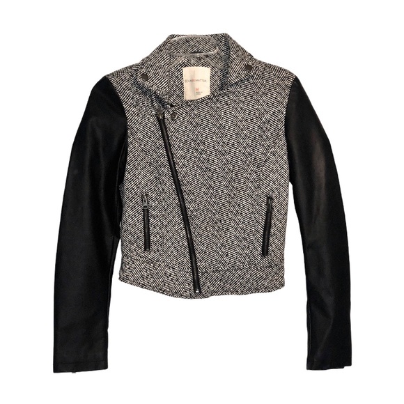 NWOT - Sound & Matter Jacket Tweed Faux Leather - Picture 3 of 7